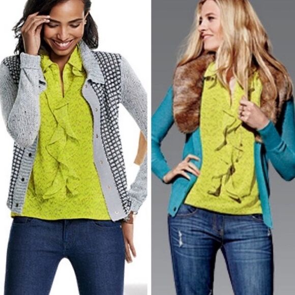 Cabi Reign Ruffle Sleeveless Top Yellow - Picture 1 of 8